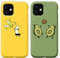 Yoedge 2 Stück Handyhülle für Apple iPhone 14/ iPhone 13 6,1 Hülle mit Muster, Weiche TPU Silikon Schutzhülle Con Motiv Aesthetic, Stoßfeste Case Cover für iPhone14 / iPhone13, Avocado Banane