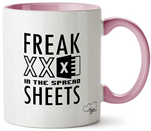 Hippowarehouse Freak in The spreadsheet Printed Mug Various Colour Options Ceramic Cup Kitchenware 11oz