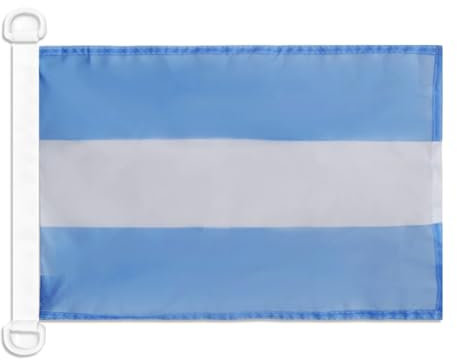 BANDERA NAUTICA PABELLÓN CIVIL ARGENTINA 45x30cm - Pabellón de conveniencia ARGENTINA - PABELLÓN NACIONAL 30 x 45 cm anillos - AZ FLAG