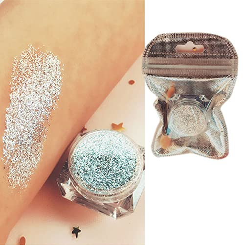 Shimmer Galaxy Lidschatten,7 Farben Glitter Powder Jelly Eyeshadow Cream,Natural Jelly Gel Gesicht und Körper Bronzer Shimmer Brightening Highlighter Cosmetics,Wasserdicht (07#)