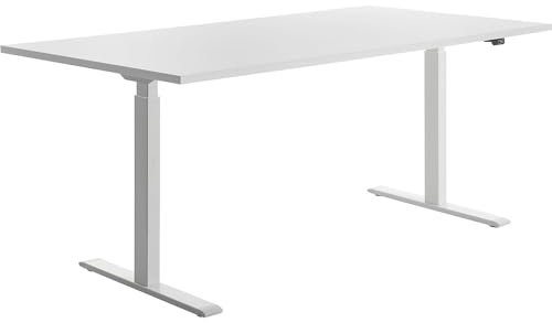 TOPSTAR | Schreibtisch | elektrisch höhenverstellbar | gerade | BxT 1800 x 800 mm | weiß/weiß