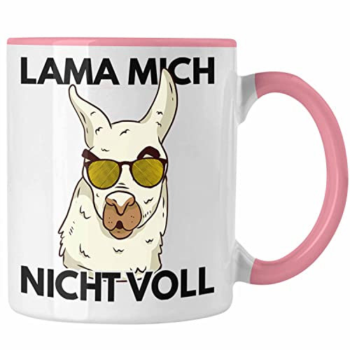 Trendation - Llama Mich Nicht Voll Tasse Alpaka Geschenk Lama-Liebhaber Geschenkidee Frauen (Rosa)
