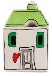 Egan Zuccheriera Collezione Le Casette. Oggetto Realizzato in Porcellana di Colore Verde. Dimensione: 7x11 cm. La referenza è 192015
