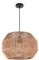 Paco Home Pendelleuchte Esstisch Papier Boho Hängelampe Esszimmer Lampe E27 Hängeleuchte Rattan, Farbe:Natur (Ø35cm), Leuchtenart/Farbe:Pendelleuchte - Schwarz