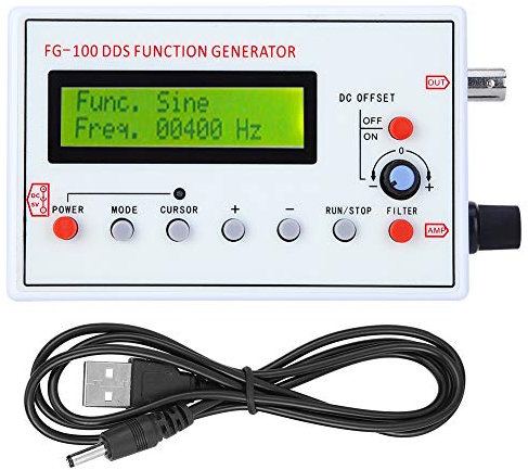 Generador de Funciones DDS, 1HZ-500KHZ DDS Generador de Señal Funcional de Baja Frecuencia Medidor de Frecuencia Módulo de Fuente de Señal Contador de Frecuencia Sinusoidal Triángulo Cuadrado Forma