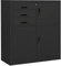 YEZIYIYFOB Büroschrank Anthrazit 90x40x102 cm Stahl Aktenschrank Metallschrank Werkzeugschrank Vorratsschrank Werkstattschrank Flurschrank MöBel FüR Arbeitszimmer Typischem-Stil 3 Schubladen&2 Fächern