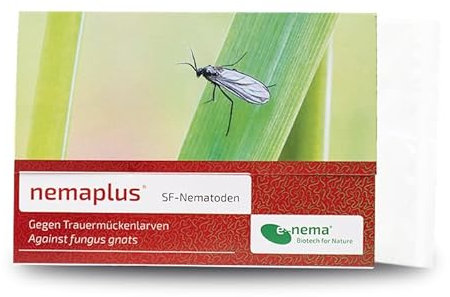 nemaplus SF Nematoden gegen Trauermücken | 10 Mio. für 20 m² oder bis zu 100 Pflanzen | e-nema