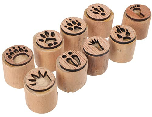 Yardwe 1 Satz Waldtier-Stempel Stempel Mit Pfotenabdruck Stempel Für Nutztiere DIY-Stempel Rustikale Stempel Journaling-Stempel Vintage-milchmarken Gartenstempel Draussen Briefmarken