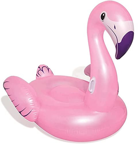 UTMACH Pool-Party Schwimmring in Flamingo-Form für Kinder, Aufblasbare Luftmatratze, schwimmende Reihe, verdickte aufblasbare Matratze, lustiges Wasserspielzeug Schwimmring
