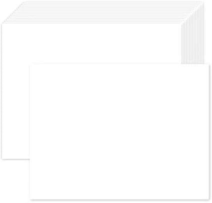 Goefun 300 Stück weißer Blanko-Karton, 12,7 x 17,8 cm, dickes Papier, 36,3 kg flache Karten, Druckerpapier für Einladungen, Postkarten, Fotos, DIY-Kartenherstellung