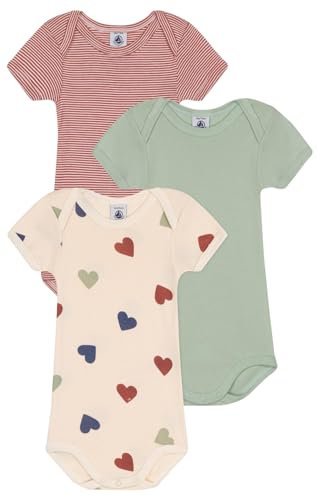 Petit Bateau Unisex Baby A09YF Body, Variante 1, 3 Jahre (3er Pack)