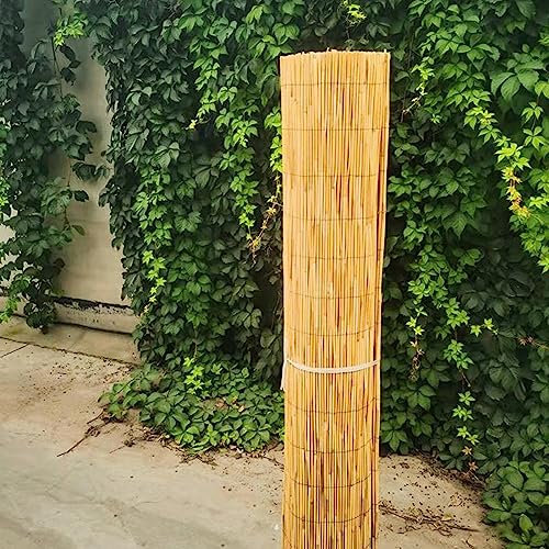 Clôture de Roseau Jardin, Paillasse pour Pergola Natte Bambou, Rideau en Bambou Protection Contre le Vent et le Soleil, Canisse en Roseau Brise Vue pour Vouverture de Toiture, Terrasse Natte de Roseau