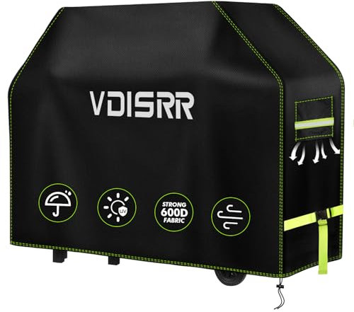Funda Barbacoa Exterior Impermeable, VDISRR 600D Oxford Funda BBQ Exterior 137 * 61 * 117cm Funda Protectora para Barbacoa Anti-Viento/Agua/UV/Resistente al Desgarro