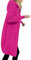 EMATOP Damen Sweatjacke Lang Elegant Hoodie Jacke Lässiges Langarm Kapuzenjacke Einfarbig Sports Sweatshirt mit Kapuze Pullover Herbst Winter Baumwolle Übergangsjacke Kapuzenpulli Outwear