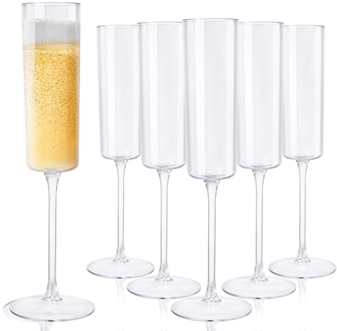 Ciaell 24 Pack Plastic Champagne Flutes for Weddings Birthdays