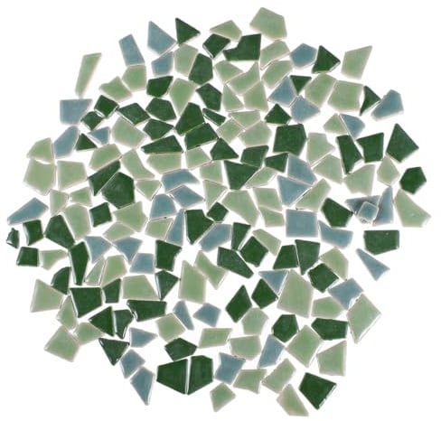 Lurrose 200G Bunte Keramik Mosaikfliesen Unregelmäßige DIY Mosaiksteine für Kreative Bastelprojekte Sicher und Langlebig für Garten Badezimmer und Heimdekoration