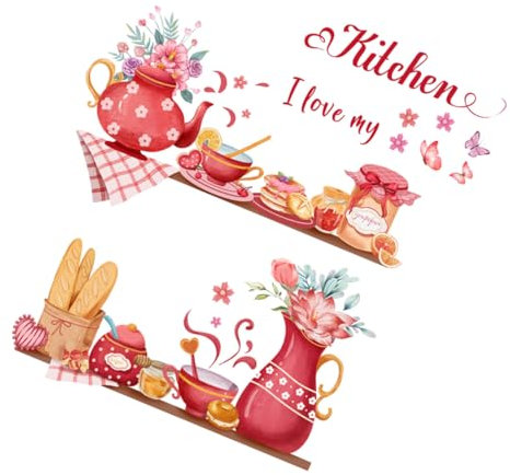 TOPPERFUN Wandaufkleber Küche Wandaufkleber Löffel Klebefolie