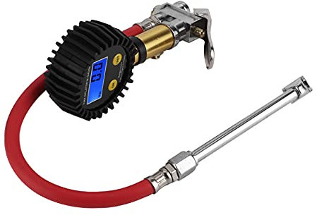 Reifendruckmesser, Reifenpumpe, Digitales Manometer, Universell für Auto, Motorrad, 3–200 PSI, für tägliche Wartung, Reisen, Camping