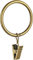 Lot de 40 anneaux à rideaux pour tringle à rideaux - Anneaux en laiton antique avec clips - Diamètre intérieur - Pour salle de bain, salon et chambre d'amis (5,1 cm)