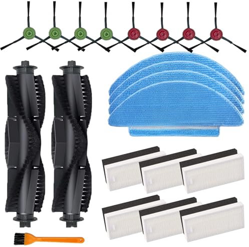 Ersatzteil-Set für Tikom L9000, für Tikom L9000 Pro, für Tikom L8000, für HONITURE Q6 SE, für Laresar L6 Nex für Lubluelu SL60D Roboter-Staubsaugerzubehör, Bürste, Seitenbürste, Filter, Wischpad