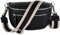 MIRROSI® Damen Bauchtasche Umhängetasche 27x14,5x8cm Damen, Made in Italy, aus Echtleder Tasche Echtes Leder, Brusttasche, Crossbody Bag,Bohemian Style (1 Tasche 2 Gurte) (Schwarz Streifen)