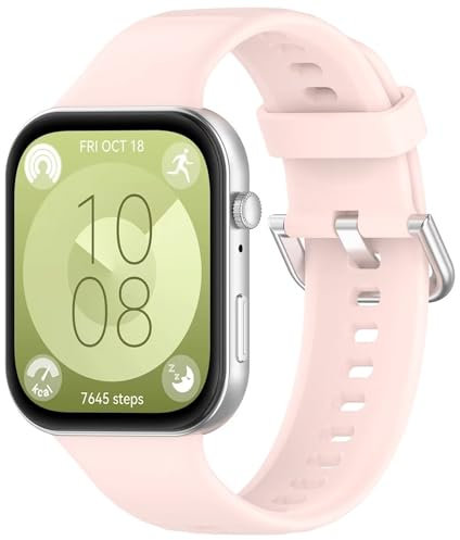 FTRONGRT Bracelet Compatible avec Huawei Watch Fit 4 Pro/Fit 4/Fit 3, Silicone Bracelet, Sangle de Remplacement. （Rose