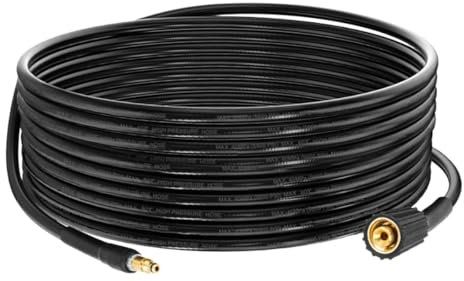 6m / 19.7Ft High Pressure Jet Washer Hose Extension Cleaning Pipe Fittings 6 metre Garden Pipe Replacement for Nilfisk C100, C100.5, C105, C105.7, C110, C110.3, C110.3-5, C110.4, C120 (6 Metres)