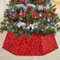 Jupe de Sapin de Noël, Paillettes Cache Pied de Sapin Ø80 cm Couvre-Pied De Sapi Noël Pliable Cache Sapin pour Décoration Pied De Sapin De Noel (Rouge)