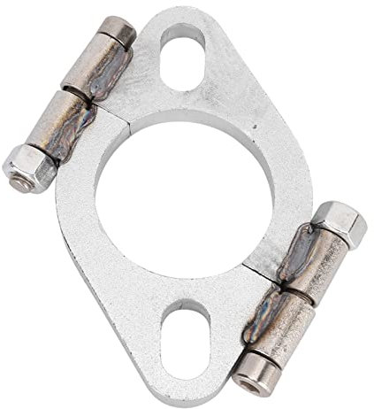 2-Zoll-Auspuffflansch-Reparatur, Geteilter Flansch-Auspuff für Ovales Auspuffrohr mit Präzisionsfertigung, Langlebiger Kohlenstoffarmer Stahl, Einfaches Anschrauben, kein