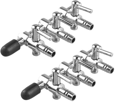Hsthe Sea 2 Stück 4 mm 3-Wege-Aquarium-Verteiler für Luftstrompumpe, Verteiler, Steuerhebel, Ventil, Luftleitungsschlauch-Anschluss