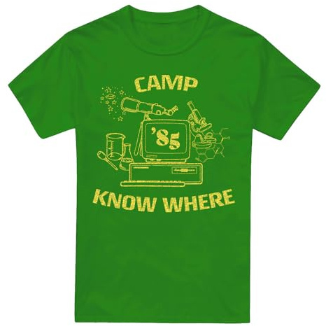Stranger Things - Camp Know Where 1989 Unisex T Shirt, Kelly Green, XXX-Large