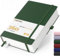Notizbuch A5, Gepunktetes Dickes Journal, 360 Seiten Hardcover Notizbücher, 100gsm Papier Leder Journal für Erwachsene Arbeit, Schreiben, Notizen, Lernen, Reisen, 14.5 x 21cm - Dunkelgrün