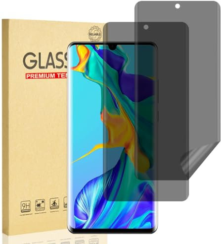 Hejkaoe Protection Écran Anti-Espion pour Huawei P30 Pro, Privacy Protection D'écran, Film TPU Privacy Flexible, Anti-Rayures, Sans Bulles, Anti-empreintes, Facile à Installer, 2 Pièces