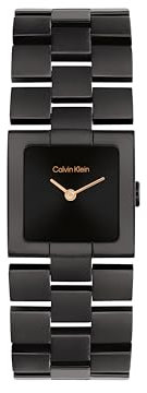 Calvin Klein Zwei-Zeiger-Quarzwerk-Uhr für Damen Kollektion CK Meridian mit Schwarzes Edelstahlarmband - 25100091
