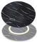 20 24 32 40 Large Rotating Serving Tray for Dining Table, Solid Wood Round Lazy Susan Turntable, Rotatable Wooden Serving Plate for Restaurant Kitchen, Easy to Clean(Black marble,50cm(20inch))