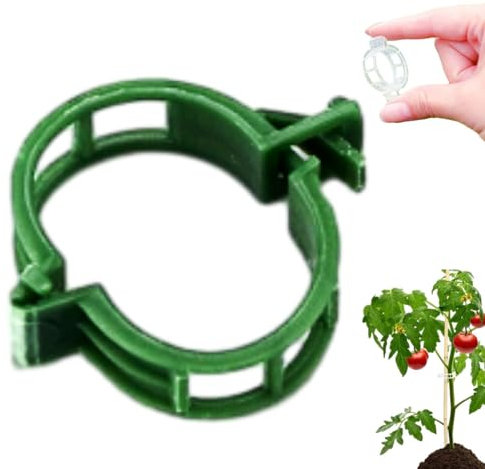 Topbashgo Giardino Piante Clip di Supporto, Supporto per Piante, Clip per Piante da Giardino, Plastica Garden Plant Flower Clip, Clip per Innesti Giardinaggio, Pomodoro Verdure Clip (100, Verde)