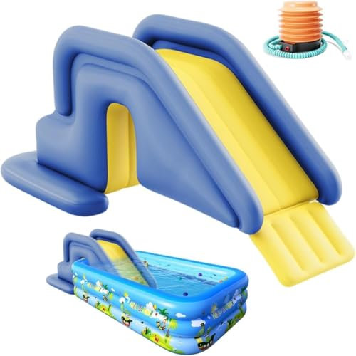 SONGDIQI Inflatable Swimming Pool Water Slide Accessory, Summer Swimming Pool Supplies Water Play Toy for Outdoor Indoor(Blue)