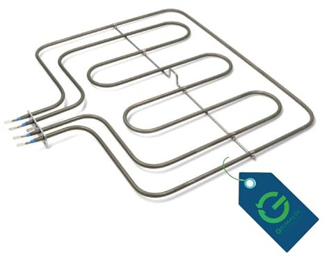 G GRIMALDI Resistenza Forno Superiore 2600W (1400W+1200W) compatibile con Candy codice 49021946 32017631 Dimensioni 365 x 390 mm Flangia 70 x 22 mm con traversino 400 mm