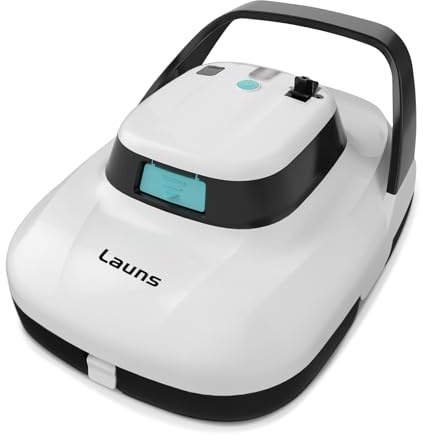 LAUNS S1 Kabelloser Poolroboter, Dual-Motoren & Sauganschlüsse, automatischer Poolsaugroboter hält bis zu 90 Minuten, selbstparkend, ideal für oberirdische Pools (neu)