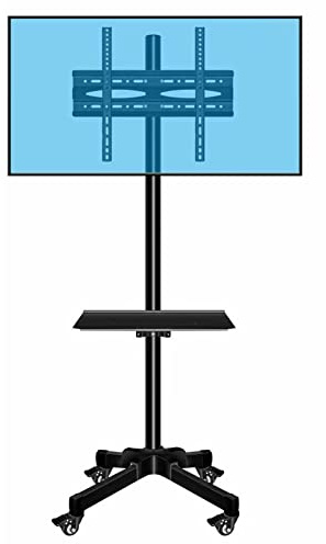 CAFIEDR Grand Support TV à roulettes pour écran Plat LCD LED OLED Plasma de 32 à 65 Pouces, Support TV Robuste sur roulettes pour aéroport, Salle de réunion, Hauteur réglable, Max. 600 x 4,