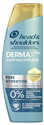 Head & Shoulders DermaXPro Pure Hydration Anti-Schuppen Shampoo 250ml | für Trockene und Empfindliche Kopfhaut, Frei von Sulfatierten Tensiden, Silikonen und Farbstoffen, mit Ceramid-Komplex