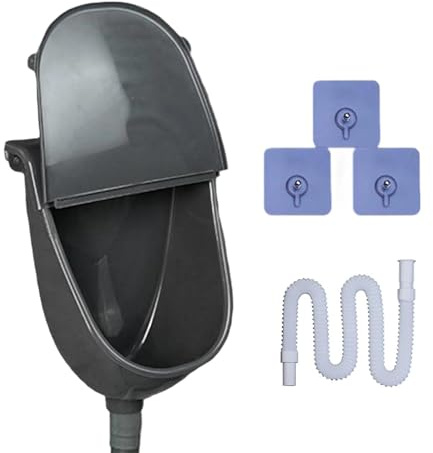 Wandmontiertes Urinal für Männer mit Deckel - Portables Bohrfrei Urinal mit 150cm Ablaufschlauch - Urinseparator für Männer Wohnheim Camping Wohnwagen Garten