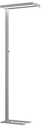 Arcchio LED Büro Stehlampe dimmbar silber, Bürolampe Stehlampe Uplight und Downlight, Deckenfluter 6000lm, 4000K, Standleuchte Office, Büro-Stehleuchte