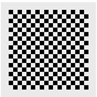 Lens Focus Calibration Chart Film Pattern Calibrating PET Or Aluminium Oxide Chess Board 18×18 (50×50), Aluminium Oxide