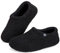 VeraCosy Ladies' Fuzzy Curly Fur Memory Foam Slippers Anti-Slip Lightweight Breathable House Shoes, Black, 5/6 UK