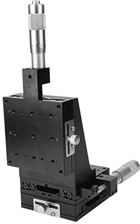Xyz 3-Achsen-Manuelle Präzisions-Linearbühne 80X80 Mm Labortischbühnentisch Linearbewegung Vertikalhub-Mikrometer-Trimm-Abstimmplattform-Standlagerrolle,Xy-Achsen-Drehpositioniertisch
