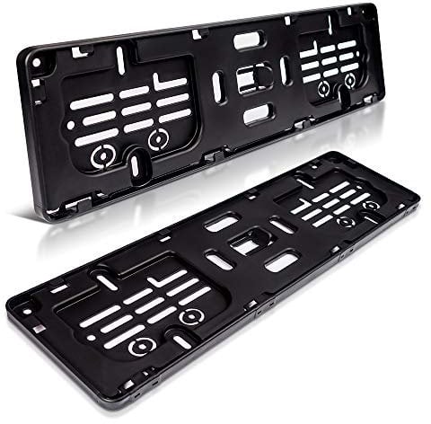 schildEVO 2 Kennzeichenhalter | 420 x 110 mm | SCHWARZ | für Kurze Kennzeichen | 42 x 11 | Nummernschildhalter | Kennzeichen-Halterung | DHL-Versand