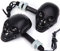 Pair Motorcycle Skull LED Turn Signal Light Indicator Lamp For Hond-a Yamaha Kawasaki Suzuk-i Ducati Cruiser Bobber Chopper (Black)