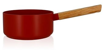 OGO LIVING - CASSEROLE ECTOR 18CM ALU REVÊTEMENT CÉRAMIQUE PAPRIKA AVEC MANCHE BOIS - 7930281