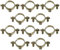 AERZETIX - C60429 - Juego de 10 abrazaderas soportes simples de fijación Ø22mm - 1/2'' - montaje en pared de tubo cobre sujeción de tornillo fontanería calefacción sanitario - en acero